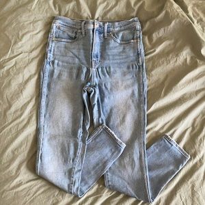 10” high rise skinny Madewell jeans